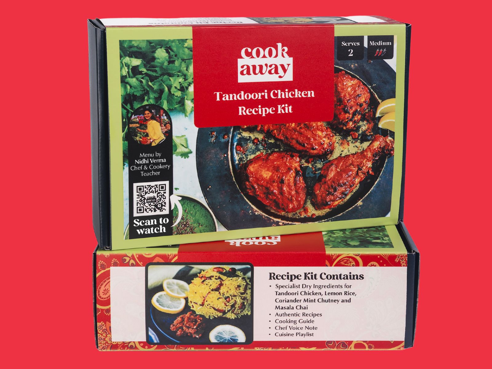 Meal Kit for Authentic Tandoori Chicken & Lemon Rice (Long-Shelf Life Ingredients)