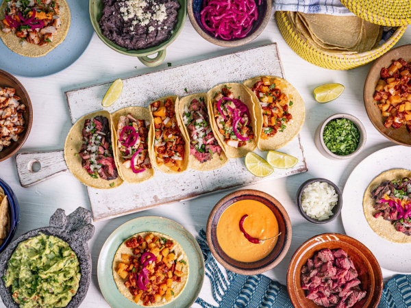 Mexican Taquiza Night: Steak, Chorizo & Chicken Tacos