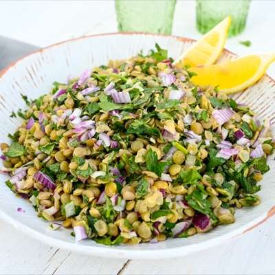 LEMONY GREEN LENTIL SALAD