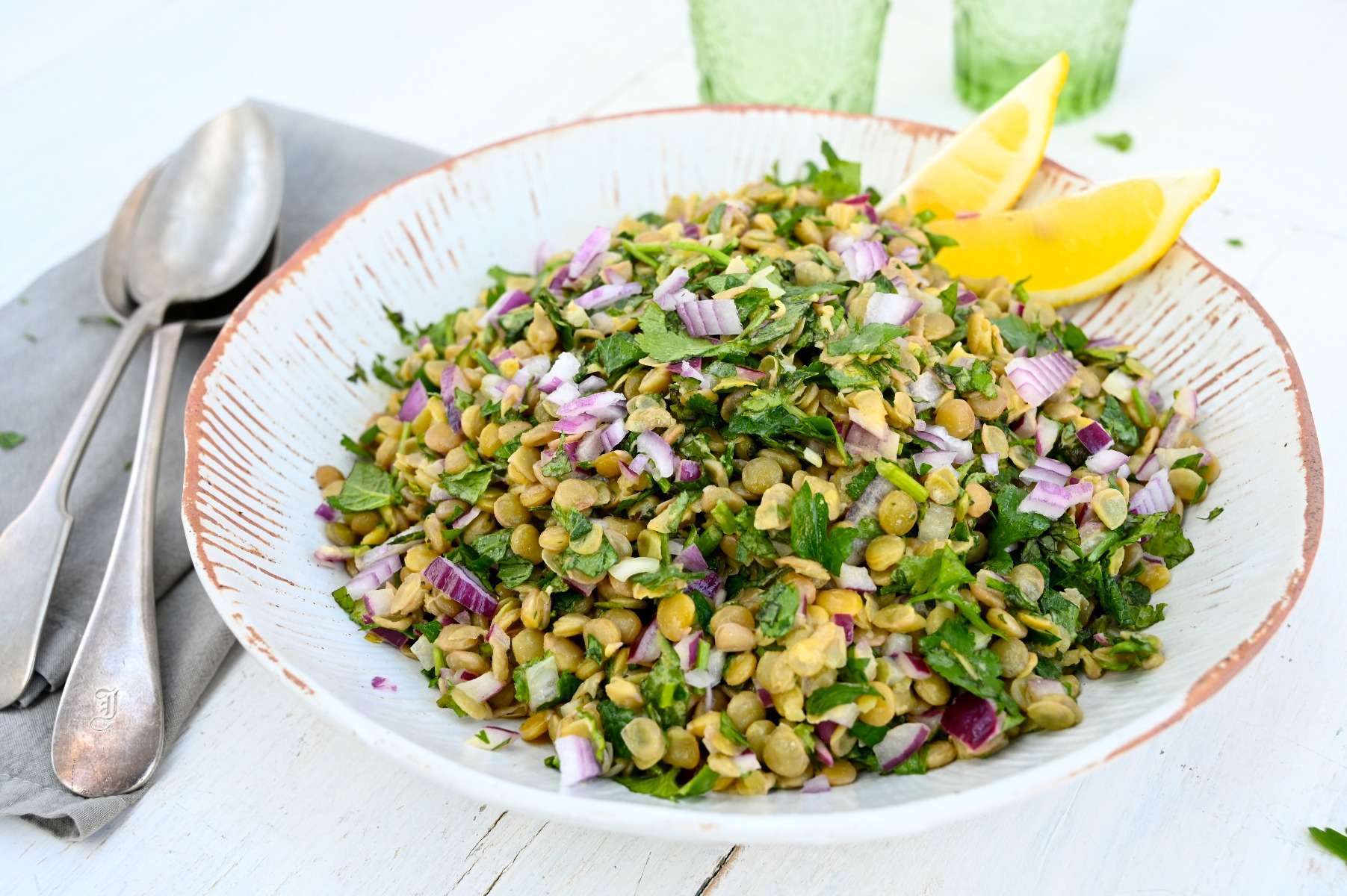 LEMONY GREEN LENTIL SALAD
