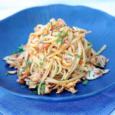 SPICY LINGUINE WITH SMOKED HADDOCK